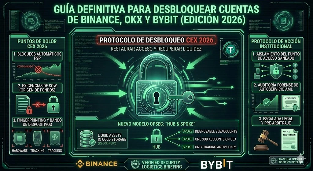 CEX Unblock Protocol 2026: Recovering Assets from Binance, OKX, and Bybit