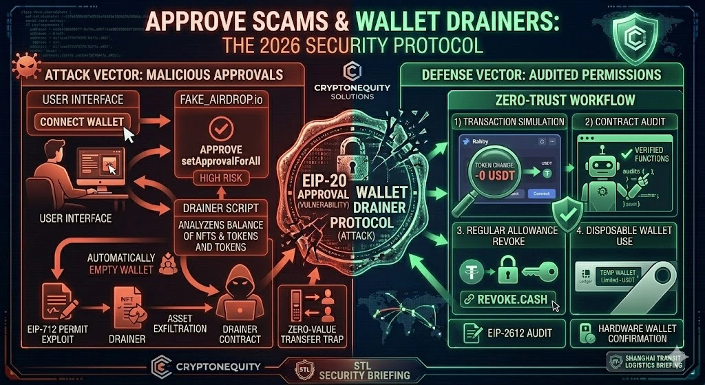 Approve Scams & Wallet Drainers: The 2026 Security Protocol
